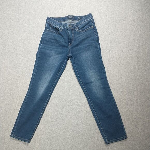 LUCKY BRAND JEANS AVA CROP SZ 6/28 MID RISE COTTON BLEND BLUE WITH GREAT WASH. - Picture 1 of 9